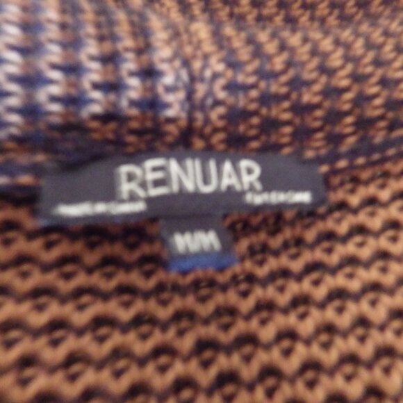 RENUAR Sweater/ Brown Seed Stitch/ Shawl Collar/ M - Picture 5 of 7